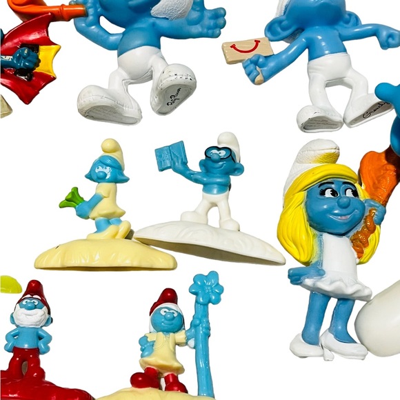 The Smurfs Toy Lot McDonald’s BK Schleich 12 Pieces - Picture 3 of 7